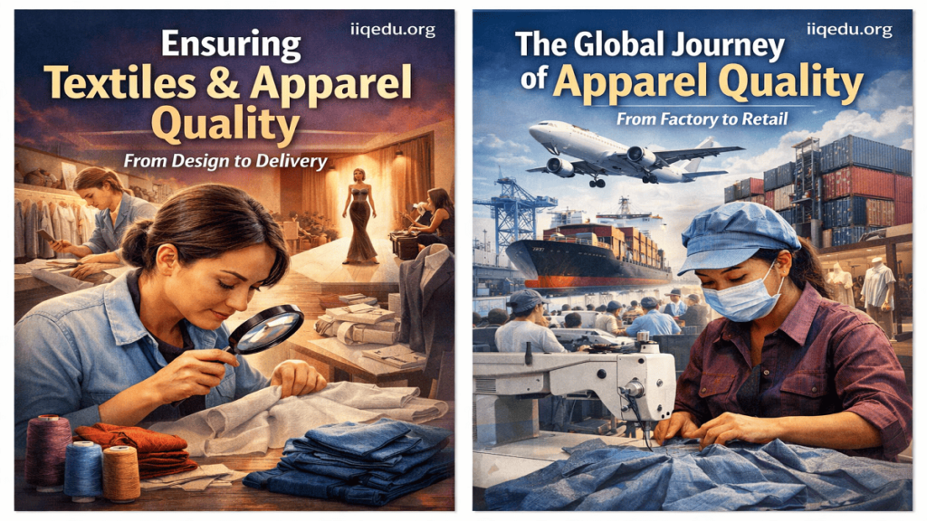 Textiles and Apparel Quality. Close-up view of various fabrics, showcasing different textures, weaves, and colors, representing the quality of textiles and apparel.